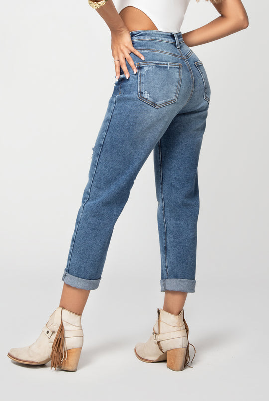 JEAN MOM FIT DAMA PROCESO TONO MEDIO RETRO TIRO ALTO RF 714